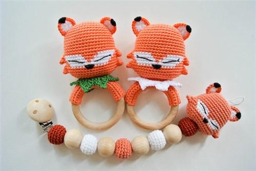 Crochet Fox rattleteether PDF Sewing Pattern