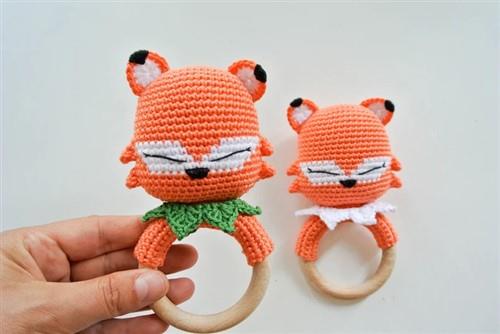 Crochet Fox rattleteether PDF Sewing Pattern