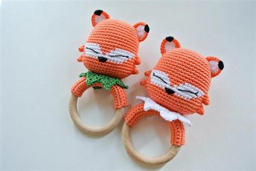 Crochet Fox rattleteether PDF Sewing Pattern