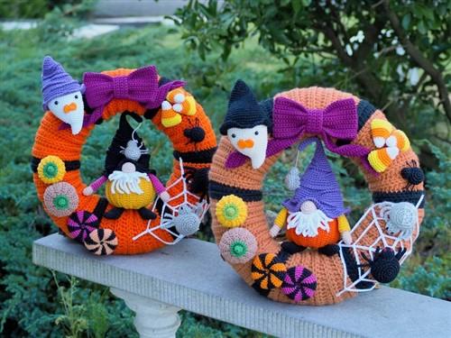 Crochet Halloween Wreath PDF Sewing Pattern