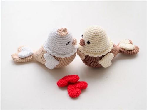 Crochet Valentine Birds PDF Sewing Pattern