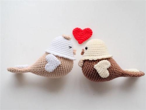 Crochet Valentine Birds PDF Sewing Pattern