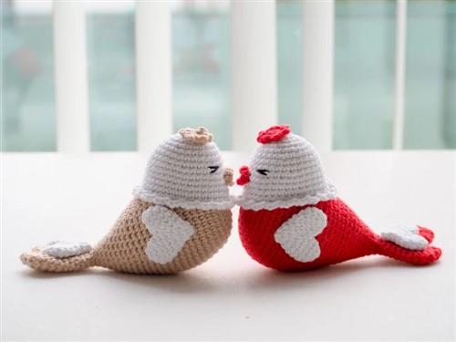 Crochet Valentine Birds PDF Sewing Pattern