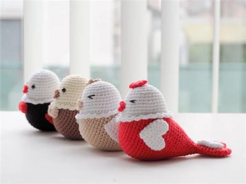Crochet Valentine Birds PDF Sewing Pattern