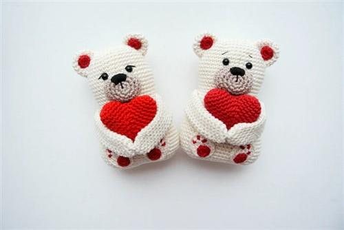 Crochet Valentines Teddy Bear PDF Sewing Pattern