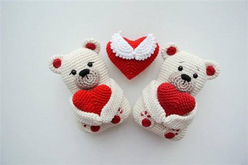 Crochet Valentines Teddy Bear PDF Sewing Pattern