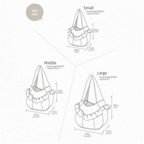 Frill Hobo Bag sewing Pattern, Frill Shoulder Bag pattern, Frill Tote Bag pattern, 3 sizes, Cute Bag sewing Pattern, Beginner Sewing