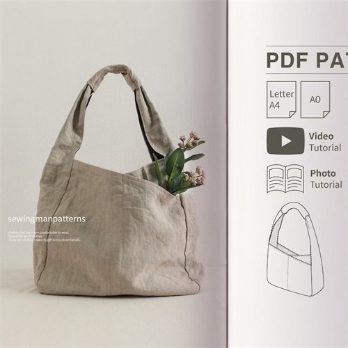 Double Sided Hobo Bag Sewing Pattern
