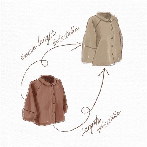 Easy Pattern, Balloon Sleeve Raglan Blouse Sewing Pattern for Women, Crop Shirt Sewing Pattern, Beginner Sewing. Oversize PDF Pattern