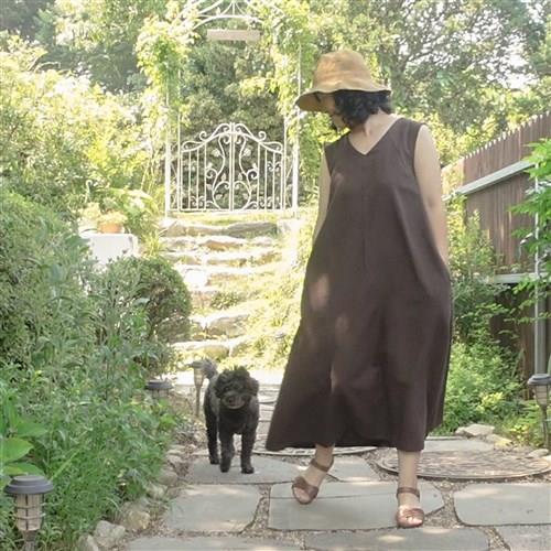 Easy Pattern, A Line Sleeveless Dress PDF Sewing Pattern for Women, Tank Top Dress Pattern, Long Dress Pattern, V-Neck Dress, Pockets