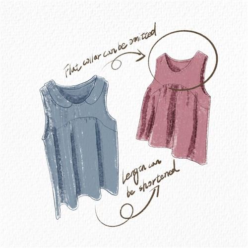 Easy Pattern,  Crop Tank Top Sewing Pattern for Women, Round Neck Sleeveless Shirt PDF Sewing Pattern, Crop Top Pattern, Beginner Sewing