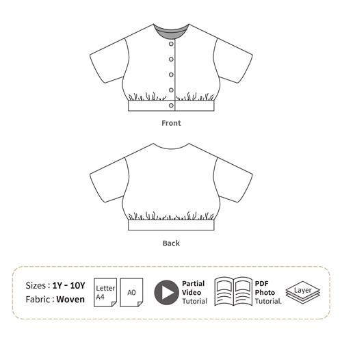 Girl Skirt & Top PDF Sewing Pattern