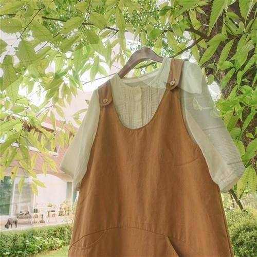 A Line Overall Jumper Dress For Women PDF Sewing Pattern