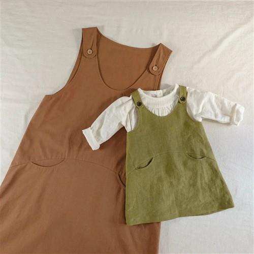 A Line Overall Jumper Dress Sewing Pattern