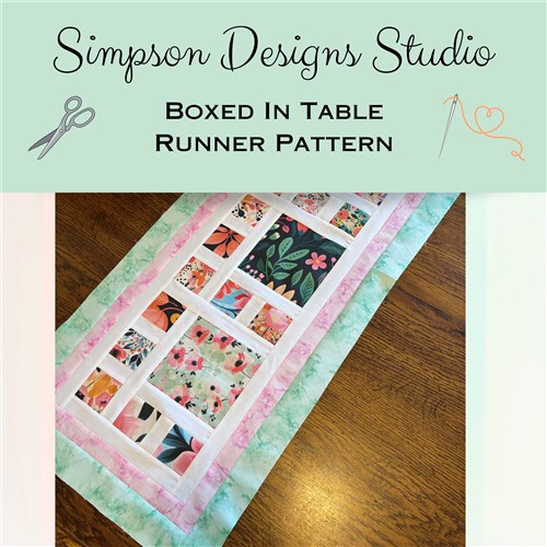 Boxed In Table Runner Pattern PDF by Simpson Designs Studio Boxed In Table Runner Pattern PDF by Simpson Designs Studio