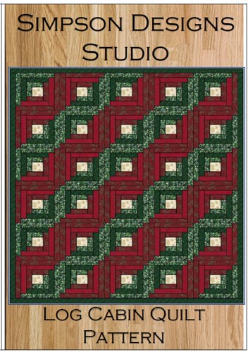 Christmas Log Cabin Quilt Pattern Quilt Pattern PDF by Simpson Designs Studio Christmas Log Cabin Quilt Pattern Quilt Pattern PDF by Simpson Designs Studio