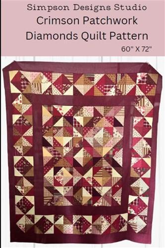Crimson Patchwork Diamonds Quilt Pattern Crimson Patchwork Diamonds Quilt Pattern