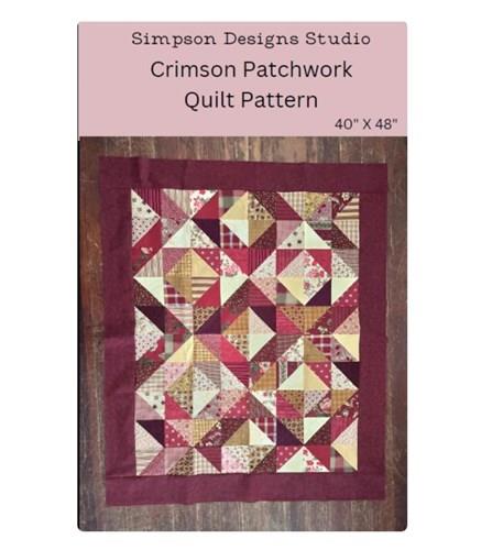 Crimson Patchwork Quilt Pattern PDF by Simpson Designs Studio Crimson Patchwork Quilt Pattern PDF by Simpson Designs Studio