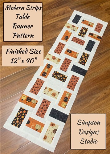 Modern Strips Table Runner Pattern PDF Modern Strips Table Runner Pattern PDF