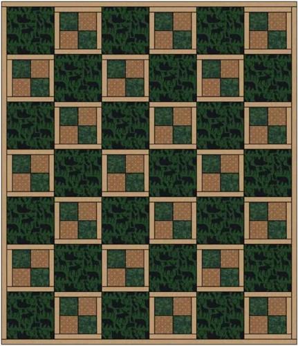 Four Patch Squares Quilt PDF Sewing Pattern