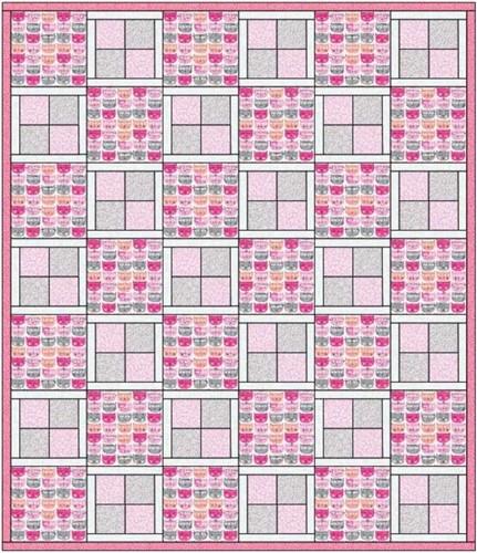 Four Patch Squares Quilt PDF Sewing Pattern