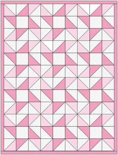 Pink Pinwheels Quilt PDF Sewing Pattern
