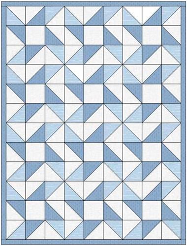 Pink Pinwheels Quilt PDF Sewing Pattern