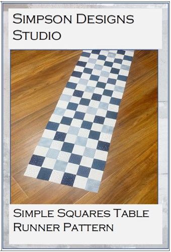 Simple Squares Table Runner Pattern PDF by Simpson Designs Studio Simple Squares Table Runner Pattern PDF by Simpson Designs Studio