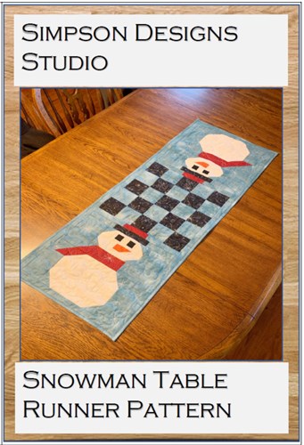 Snowman Table Runner PDF Sewing Pattern Snowman Table Runner PDF Sewing Pattern