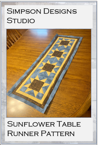 Sunflower Table Runner PDF Sewing Pattern Sunflower Table Runner PDF Sewing Pattern