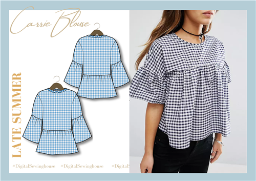 Carrie Blouse PDF Sewing Pattern Carrie Blouse PDF Sewing Pattern