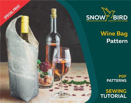 Wine Tote Bag PDF Sewing Pattern