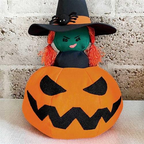Witch In Pumpkin Halloween PDF Sewing Pattern