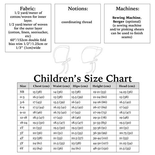 Baby Bonnet PDF Sewing Pattern