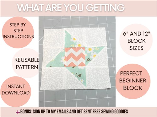 Friendship Star Block PDF Sewing Pattern