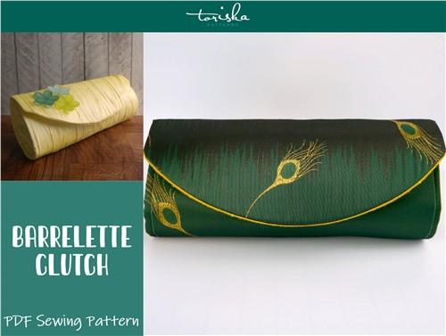Barrel Clutch Purse Sewing PDF Pattern