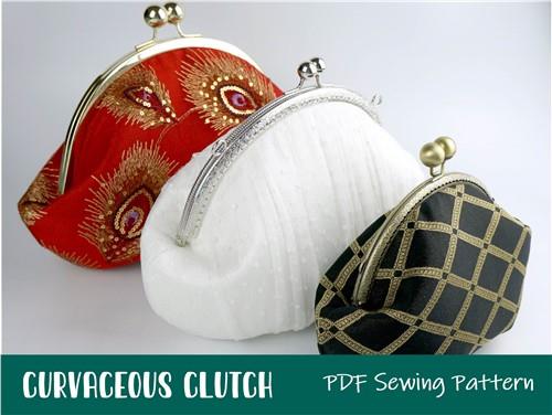 Round Frame Clutch Purse Sewing PDF Pattern