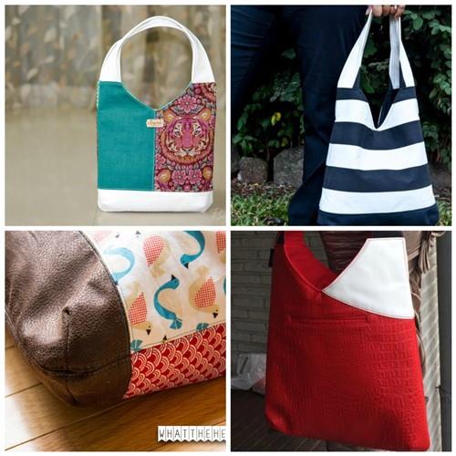 Color Block Tote Bag Sewing PDF Pattern