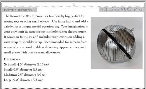 Sphere Bag Sewing PDF Pattern