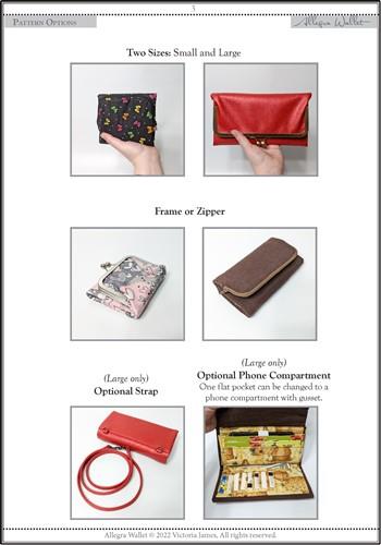 Womens Trifold Wallet Sewing PDF Pattern