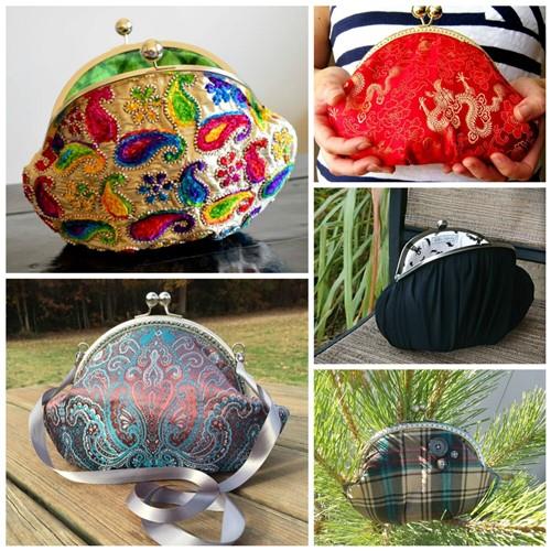 Round Frame Clutch Purse Sewing PDF Pattern
