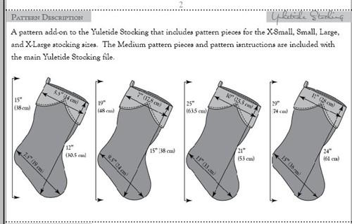 Christmas Stocking Sewing PDF Pattern