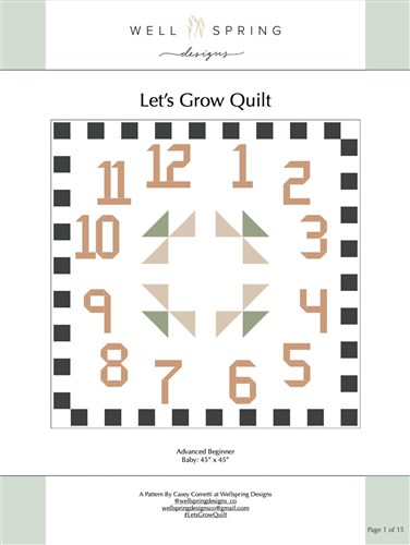 Let's Grow Milestone PDF quilt Pattern