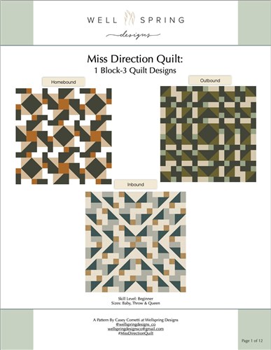 Miss Direction PDF quilt Pattern