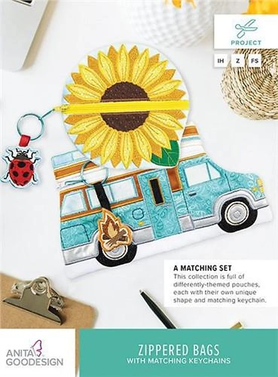 Zippered Bags with Matching Keychains