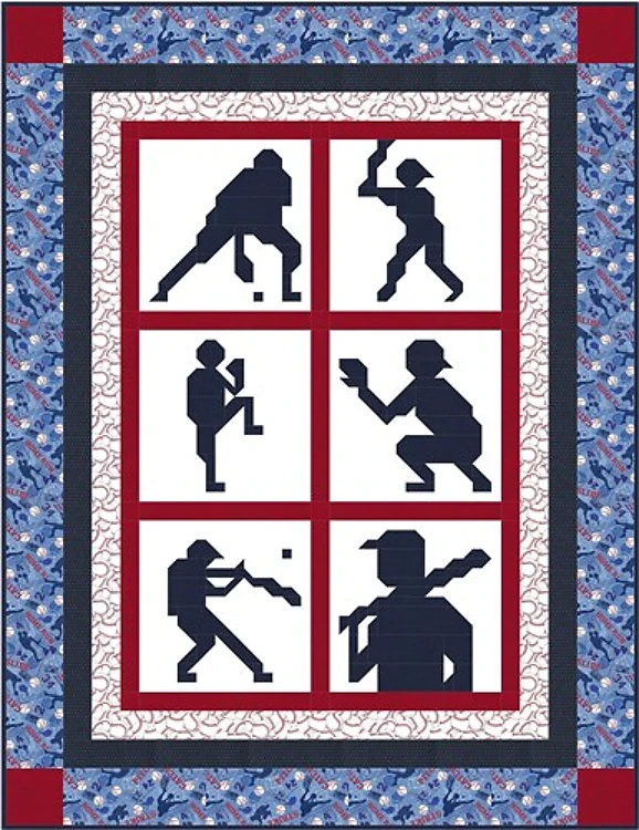 Twin size Baseball Quilt Pattern