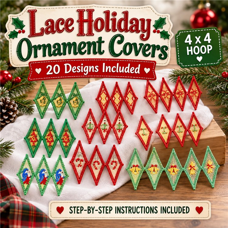 Lace Holiday Ornament Covers