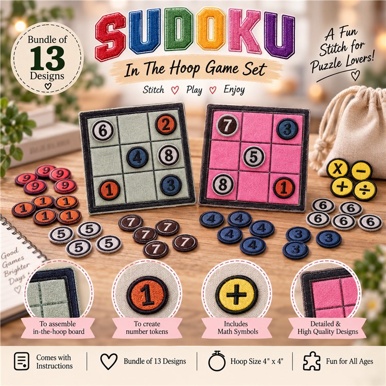 Sudoku In The Hoop Game Set