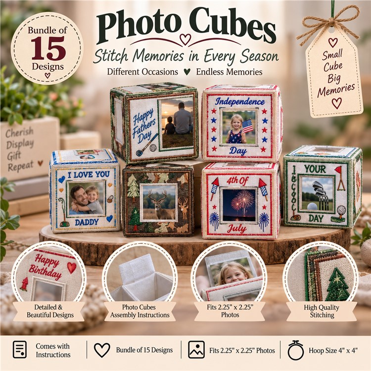 Summer Holiday Photo Cubes