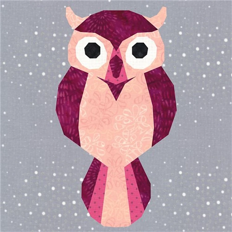 Owl Quilt Block FPP Pattern